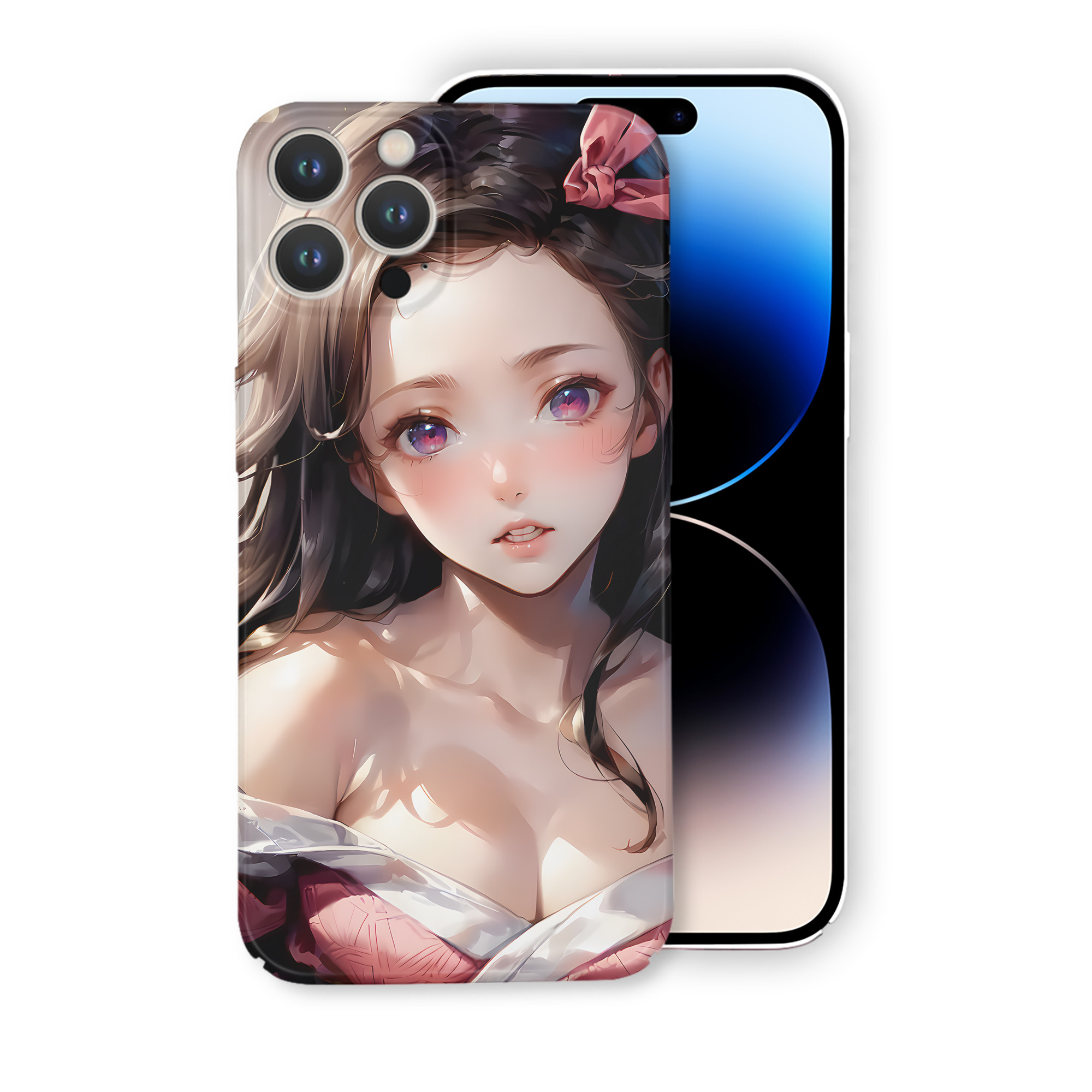 （画像用） 鬼滅の刃（きめつのやいば）竈門 禰󠄀豆子／かまど ねずこ Kamado Nezuko 【iPhone 14シリーズ対応】ハードケース